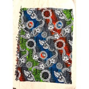 Aloha Fashion Hawaiian Sarong Wrap Rayon Tribal Turtle Hibiscus Print Scarf